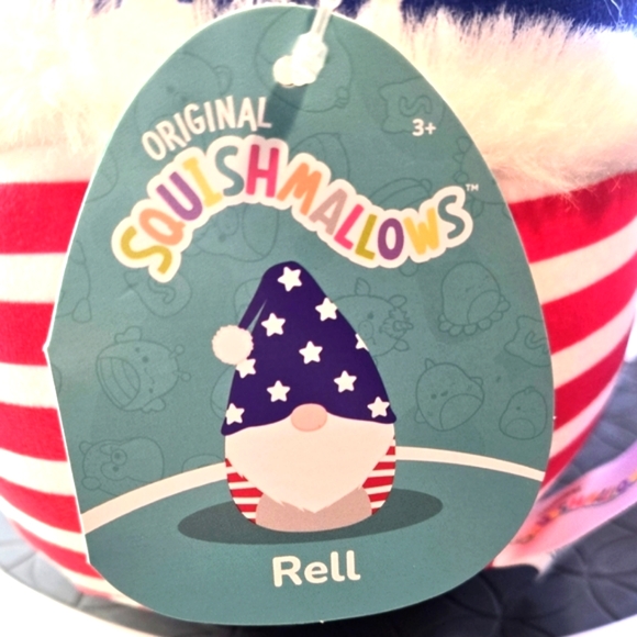 Squishmallows Rell the Stars and Stripes Gnome Plush - Picture 4 of 8